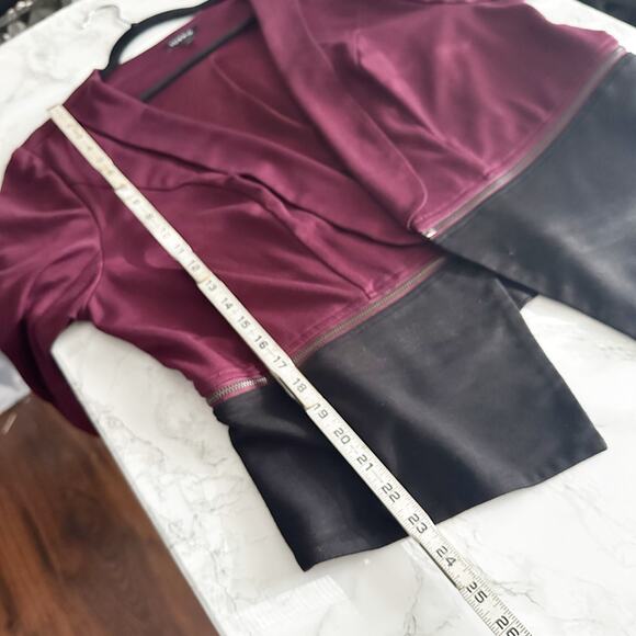 Torrid Zip Convertible Ponte Knit Open Front Cropped Jacket Women's Plus Size 2X - Picture 8 of 9